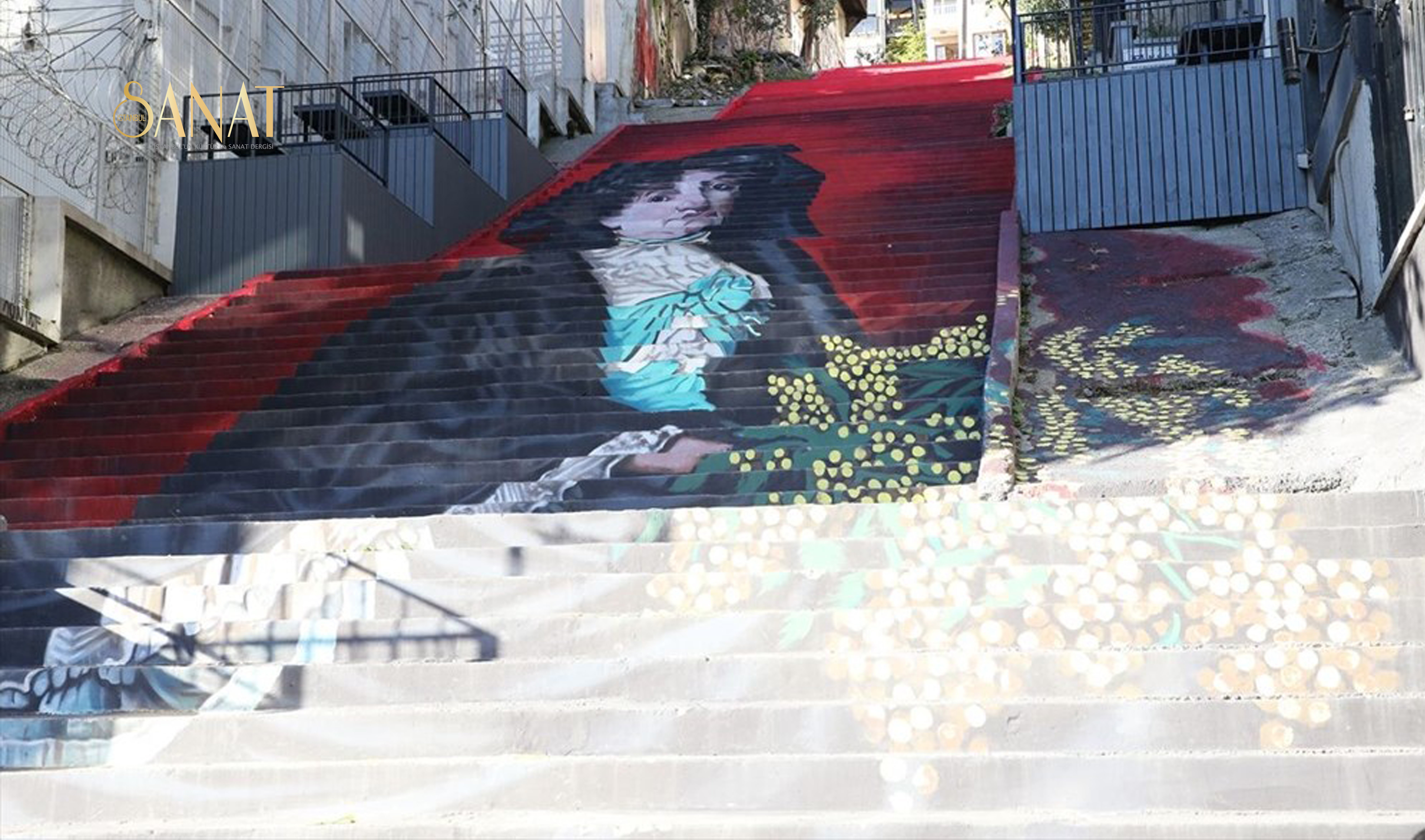 Beyoğlu Belediyesi’nin sokakları güzelleştirmek amacıyla başlattığı proje kapsamında Enli Yokuşu’na, Osman Hamdi Bey’in