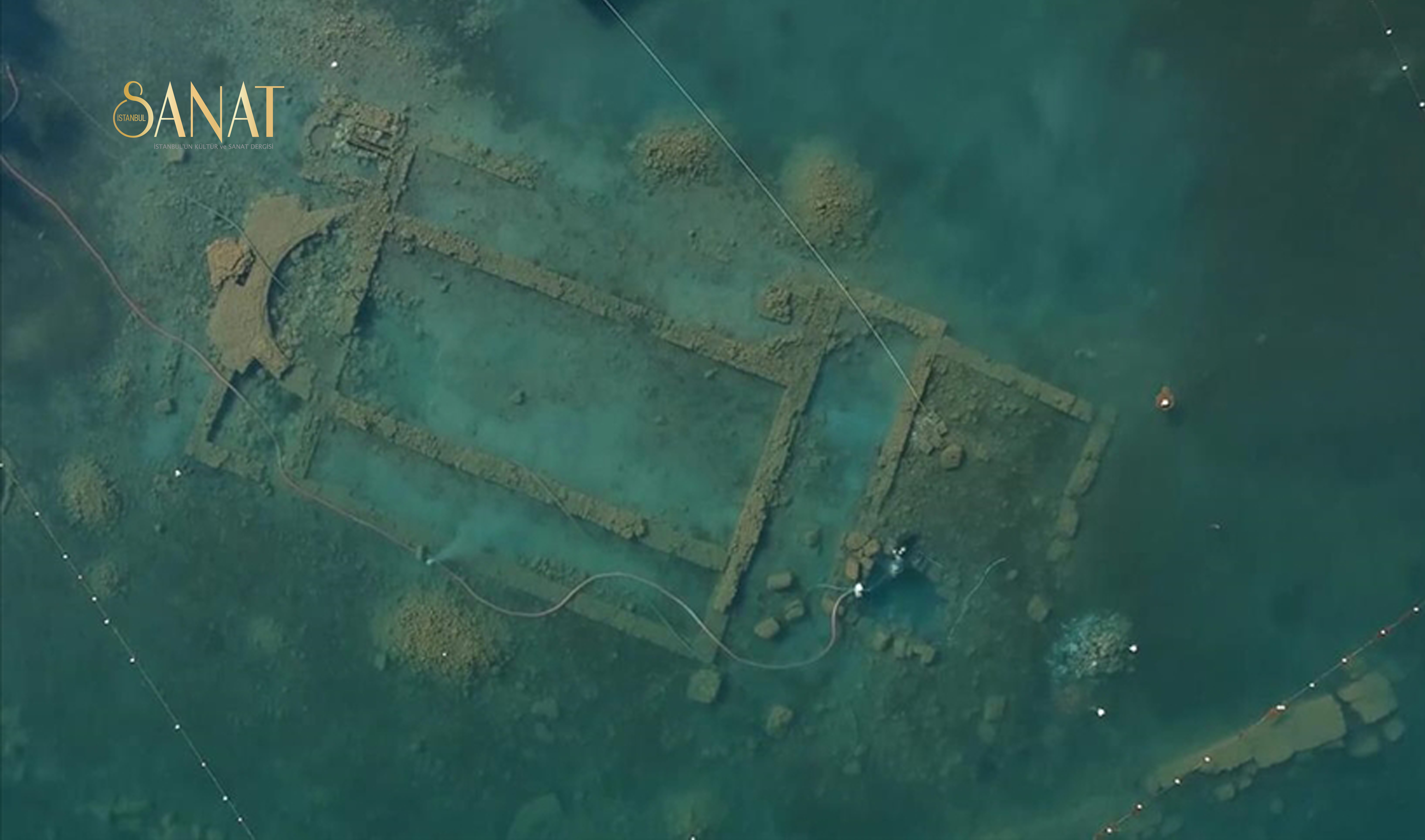 Bursa’nın İznik ilçesinde, 2014 yılında göl kıyısının 20 metre açığında