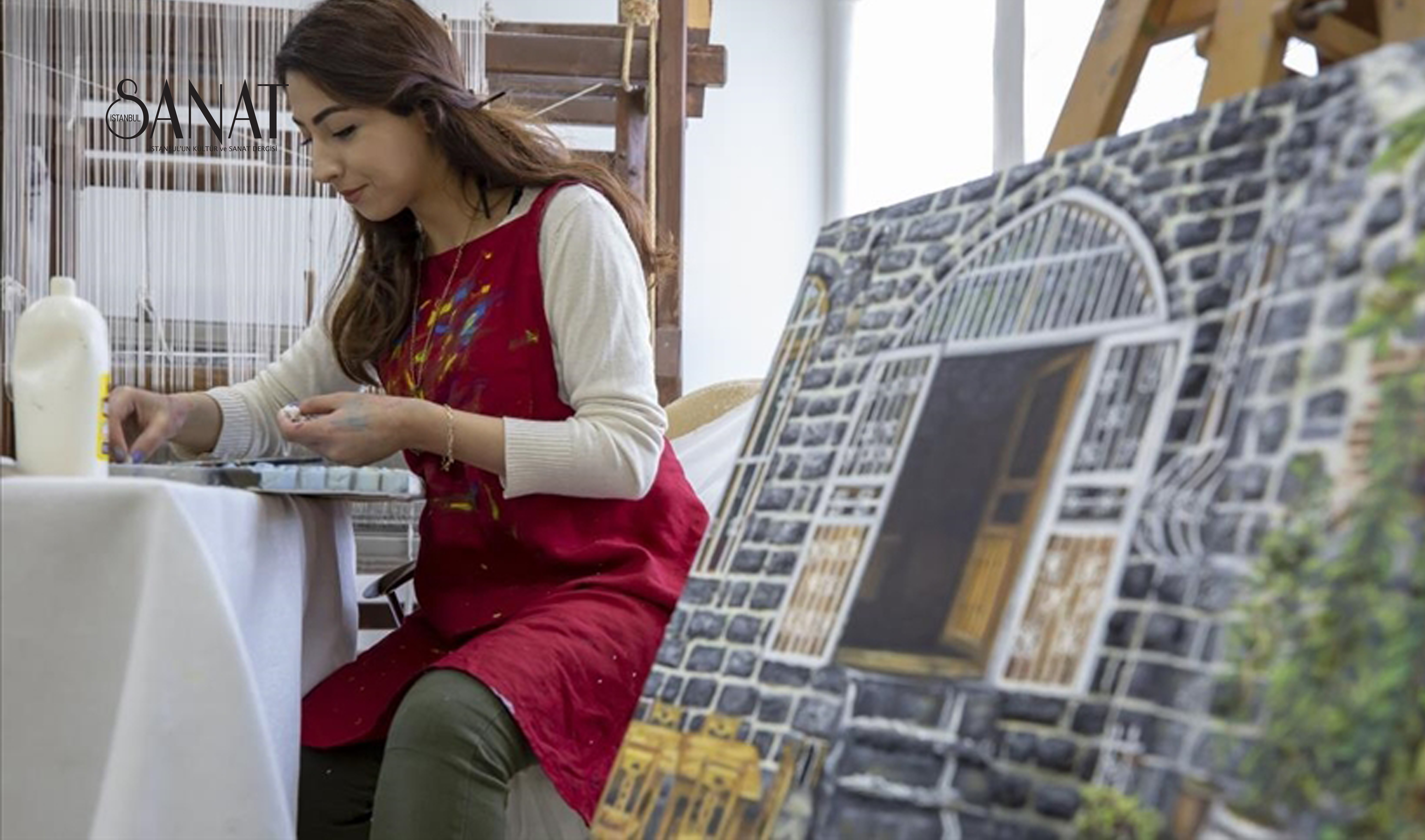 Usta öğretici ressam Büşra Polattağ, Diyarbakır Olgunlaşma Enstitüsünce yürütülen proje