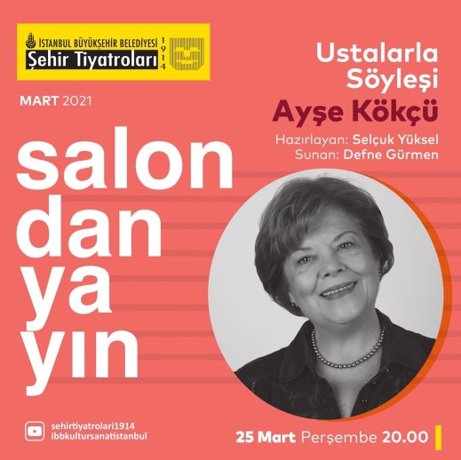 İstanbul Büyükşehir Belediyesi Şehir Tiyatroları, kültür-sanat etkinliklerini sanatseverlere online olarak