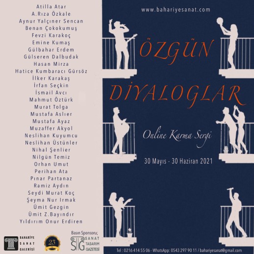 Bahariye Sanat Galerisi Online Platformu www.bahariyesanat.com adresinde 31 sanatçının katılımıyla