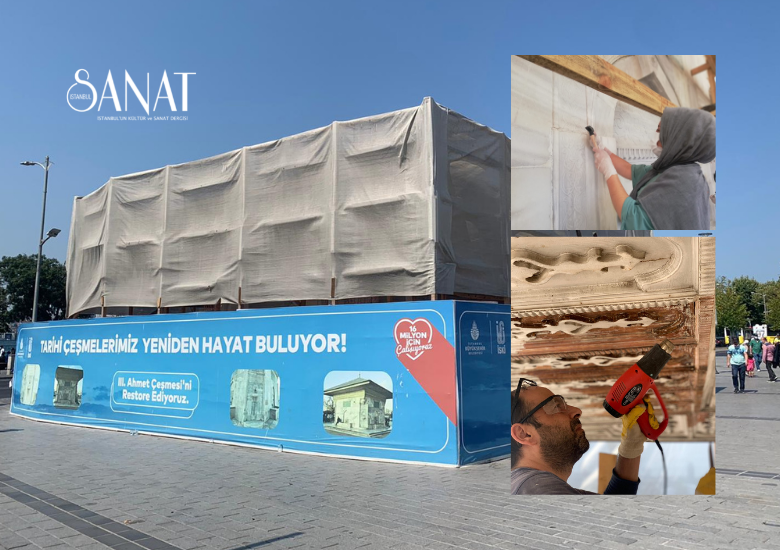 Üsküdar’da bulunan 3. Ahmet Çeşmesi restore ediliyor. Tarihi çeşmeye İSKİ