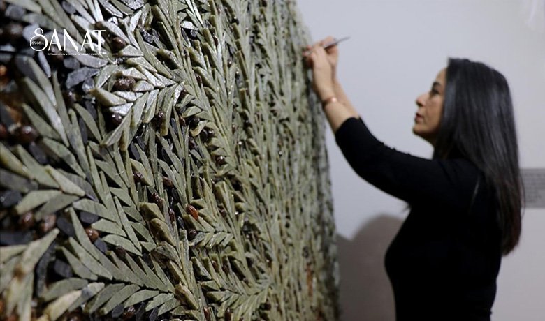 Hatay’da mozaik sanatçısı Menel Hüzmeli’nin yaklaşık 500 bin doğal taşı