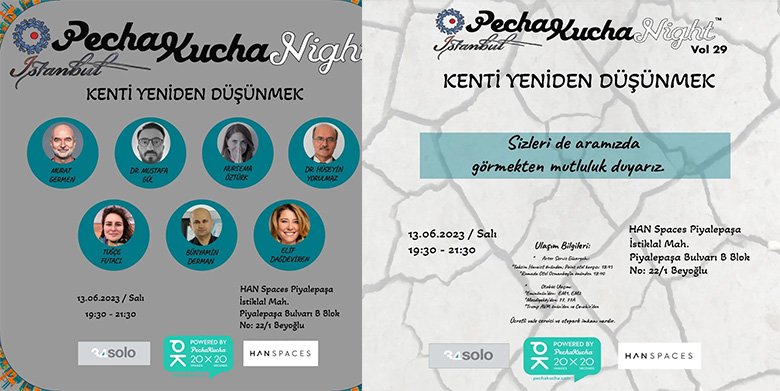 PechaKucha Night İstanbul Vol. 29, “Kenti Yeniden Düşünmek” başlığı ile