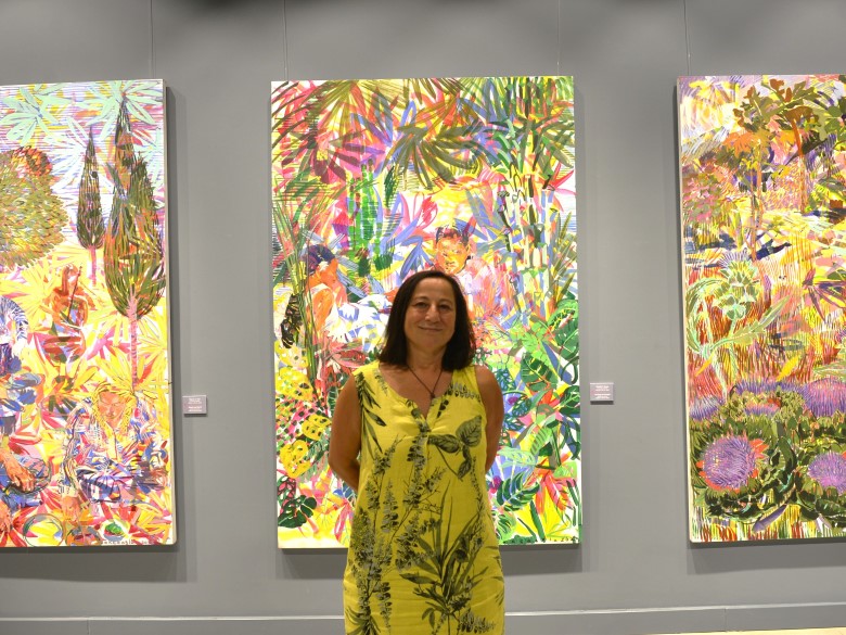 Ziraat Bankası Çukurambar Sanat Galerisi’nde sergilenen Zeliha Akçaoğlu’nun&nbsp; “Gizli Bahçeler”