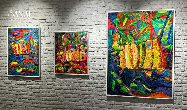 Ressam Alaattin Akbulut ‘un doğa ve manzara soyutlamalı kompozisyonlarından oluşturduğu