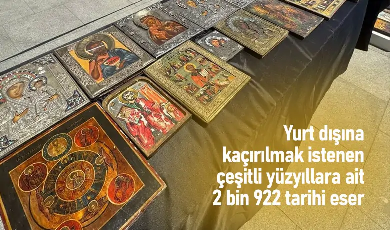 İstanbul’daki operasyonlarda yurt dışına kaçırılmak istenen çeşitli yüzyıllara ait 2