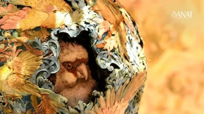 Azernegari tekniğinin yaratıcısı İranlı sanatçı Ahad Saadi, yeni eserini düzenlediği