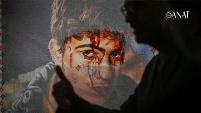 Türk sanatçı Ahmet Yusuf Aygeç’in Filistinlilerin yaşadıklarını, Filistin’in ulusal şairi