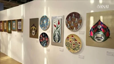 İstanbul Lale Müzesi ev sahipliğinde sanatseverlerle buluşan geleneksel sanatlar sergisi