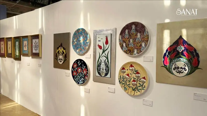 İstanbul Lale Müzesi ev sahipliğinde sanatseverlerle buluşan geleneksel sanatlar sergisi